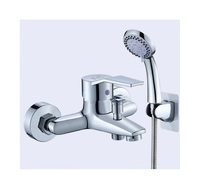 Robinet de douche en acier inoxydable mitigeur d'eau chaude et froide robinet triple de baignoire de douche dissimulé