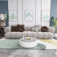 Canapé en tissu de luxe italien, design de villa, salon, canapé en forme de L, mobilier de salon moderne