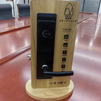 Serrure de porte d'hôtel classique en acier inoxydable avec cartes RFID et clé mécanique, finition polie, certifiée CE/ISO
