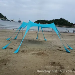 Vente chaude 8 pieds Portable Lycra élastique auvent <span class=keywords><strong>tente</strong></span> intégrée Protection UV été plage <span class=keywords><strong>tente</strong></span> pour <span class=keywords><strong>Amazon</strong></span> extérieur - Product Image 1