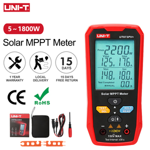 Medidor MPPT UNI-T UT673PV+ 5-1800W, Probador de Paneles Solares, Voltaje de Circuito Abierto, Corriente de Cortocircuito, Prueba de Panel Fotovoltaico L40 - Product Image 1