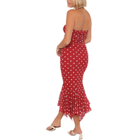 Ensemble deux pièces sexy et tendance pour femme, jupe en maille, robes décontractées à volants, motif à pois, taille naturelle, tissé pour l'été