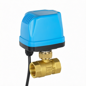 Vanne à boisseau sphérique électrique en laiton étanche IP54, trois voies, DN20 DN25, AC220V 110V, normalement fermée, motorisée, détachable /eau OEM CE PTF - Product Image 1