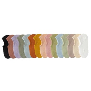 Women's Cotton Boat Socks Thin Summer Invisible Non Slip Solid Color Regular Casual Socks - Product Image 5