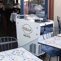 Miles DC CART, alimenté par batterie, mobile et facilement déplaçable, production de deux saveurs, prise de tension personnalisée, conception de logo, accessoires Pozzetti