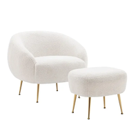 Fauteuil moderne en tissu Boucle à une place pour salon et appartement