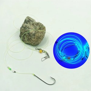 Ensemble de pêche nocturne Alpha Fluorescent Luminous Line Tenya Rig avec hameçon en acier inoxydable pour la pêche en eau salée au fond - Product Image 5