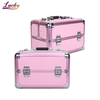 Trousse de Maquillage de Voyage Personnalisée, Étui Rigide Portable à Ouverture Facile, Grande Capacité, Boîte de Rangement Professionnelle pour Outils Cosmétiques