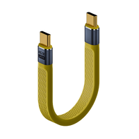 240W USB4.0 Cable corto de carga rápida 40Gbps USB tipo C macho a macho Cable corto de datos planos 8K60Hz Audio/Video48V/5A carga