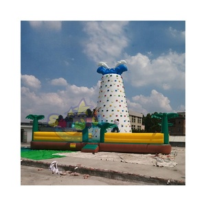 Outdoor mobile inflatable rock climbing wall for sale