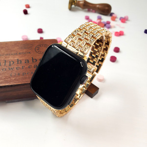 Cinturino di Lusso con Diamanti per Smartwatch, Bracciale in Acciaio Inossidabile per <span class=keywords><strong>Apple</strong></span> <span class=keywords><strong>Watch</strong></span> 8 7 <span class=keywords><strong>6</strong></span> 5, Cinturino da Donna per iWatch 38 40 42 44mm - Product Image 3