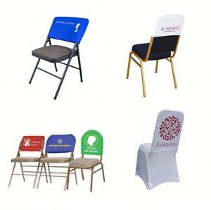 Custom Logo Spandex Chair Cap Covers Sashes Bands Hood <b>Hat</b> <b>for</b> <b>Wedding</b> Party Event Decoration Promotional Gifts - Product Image 2