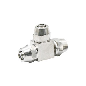 Conector Neumático QincZe de Acoplamiento Rápido Metálico Tipo T, Conector de Manguera de Aire de Cuatro Vías, Accesorio Neumático PE/PZA4681012 - Product Image 3