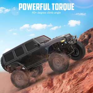 Coche Teledirigido Escala 1/24 para Escalar Rocas <span class=keywords><strong>787</strong></span> 1, Vehículo Todoterreno con Control Remoto y Luz LED, Color Negro - Product Image 2
