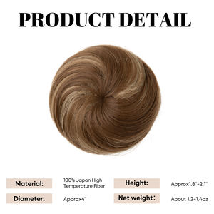 Le plus récent en gros <span class=keywords><strong>facile</strong></span> cordon cheveux bouffées synthétique Clip sur cheveux beignet petits pains Extension <span class=keywords><strong>Chignon</strong></span> morceau de cheveux <span class=keywords><strong>pour</strong></span> les femmes blanches - Product Image 4