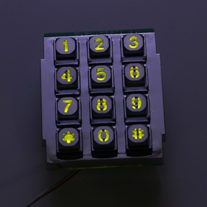 Teclado de retroiluminación LED numérico 3x4, teclados y teclados resistentes al vandalismo resistentes al agua - Product Image 2