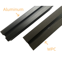 Poteaux de clôture en aluminium WPC pour extérieur, tubes en bois creux carrés, revêtement de clôture pour parc/portails