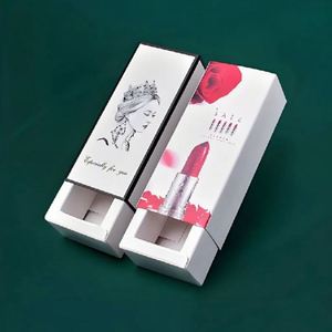 Custom <b>Small</b> <b>Gift</b> Folders Slide Paper <b>Boxes</b> with Matt Lamination and Sponge Lining for Eco-Friendly Cosmetic Packaging - Product Image 1