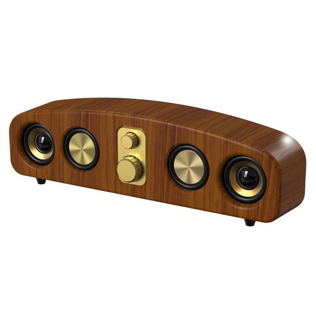 Redwingy E-3403 Hifi Wooden Wifi Speakers Bass 5.0 Bt Party Wood Wireless Speaker Mp3 Player Music Sound Bass Soundbar Speaker