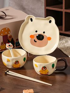 Vente en gros de bols à thé mignons, ensemble de tasses, tasse à motif d'ours de dessin animé, ensemble d'emballage de cadeaux pour les aliments - Product Image 5