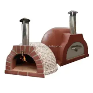 Oven Gas Italiaanse Stijl Houtgestookt Nieuw Ontwerp Houtskool Gas Baksteen Barbecue Oven Pizza Oven