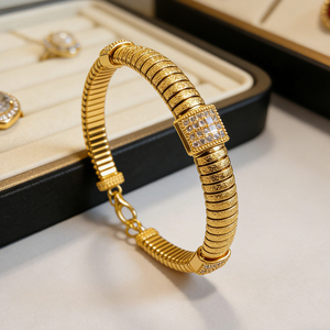 CUSTOM <b>SILVER</b> 10K/14K GOLD PLATED <b>SOLID</b> GOLD LAB GROWN DIAMOND ZICON ENGAGEMENT CLUSTER BANGLE UNISEX CUTE ANNIVERSARY PARTY - Product Image 2