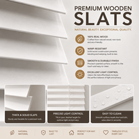 Persianas de Madera Motorizadas con Control Inteligente, Persianas de Madera Motorizadas Inalámbricas, Adecuadas para Villas, Hoteles, Oficinas, Hogares