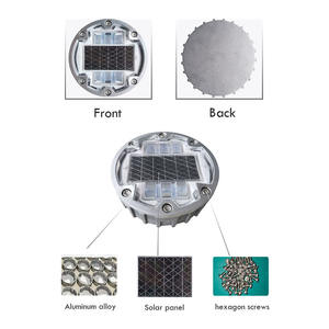 Réflecteur de goujon de route solaire en aluminium à LED Lumière de sol clignotante pour parking - Product Image 5