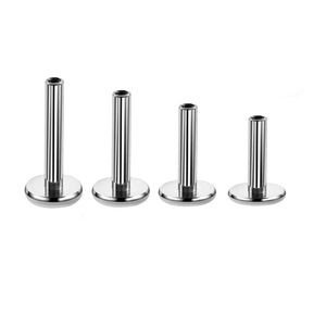 Base de piercing en alliage de titane G23 avec zircon pour boucles d'oreilles et lèvres, <span class=keywords><strong>tige</strong></span> filetée pour piercing d'oreille 1,0 mm 1,2 mm - Product Image 3