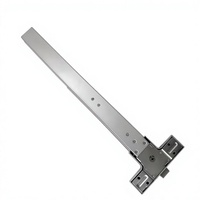 Ensemble de serrures de porte d'évacuation d'urgence : barre anti-panique + poignée de levier de verrouillage extérieure pour portes simples