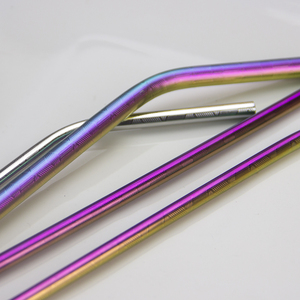 Logo personnalisé 304 Inox Réutilisable Pailles En Acier Inoxydable Avec Brosse De Nettoyage Coloré Pliant Drôle Or Pailles Cu - Product Image 4