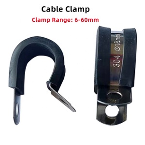 304 thép không gỉ cao su đệm cách điện P r Loại Vòng lặp cáp chủ Ống kẹp 1/4 "5/16" 3/8 "1/2" 5/8 "3/4" 1 "inch - Product Image 2