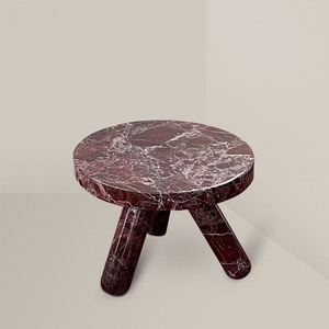 Tables d'appoint modernes de luxe en marbre violet et rouge Lander Stone: consoles de <span class=keywords><strong>chambre</strong></span> à <span class=keywords><strong>coucher</strong></span> pour meubles de salon ou hôtel - Product Image 1