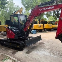 Excavatrice hydraulique compacte d'occasion Yanmar Vio57 Vio55, mini-excavatrice de 5 tonnes pour le terrassement de construction urbaine