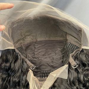 Venta al por mayor de cabello brasileño ondulado 13x4 transparente para pelucas de encaje Remy completas para mujeres negras, cabello con cutícula alineada 16-40 - Product Image 5