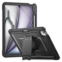 Étui antichoc pour iPad Air 11 M2 M3 Pro M4 10.2 10.9 10e 11e génération A16 PC TPE Robuste Unibody avec béquille intégrée