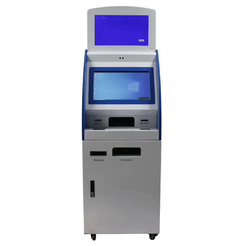 Escáner de pasaporte con autoimpresión, lector de tarjetas bancarias y de identificación, autoservicio, máquina de pago sin efectivo para el avión