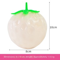 Grand jouet sensoriel anti-stress en forme de fraise changeant de couleur - Jouet sensoriel en forme de fruit à récupération lente pour enfants et adultes