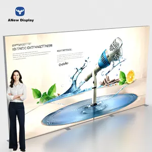 A-NEW 10 * 8ft 120Mm Aangepaste Tool Gratis Seg Dubbelzijdige Stof Led Display Reclame Banner Lichtbak Lichtbak