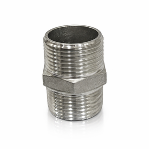 Raccord hexagonal réducteur, fileté 3/4" x 1/2" BSPT <span class=keywords><strong>BSPP</strong></span> NPT, en acier inoxydable, pour tuyauterie - Product Image 1