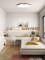 Ensemble de meubles de chambre à coucher modernes et écologiques personnalisables pour la chambre des enfants avec bureau, bibliothèque, armoire - Design gain de place
