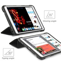 Harga pabrik sarung ipad mini 4 sarung TPU PC tahan guncangan casing lipat tiga 7.9 inci penutup gaya Folio antigoresan penyangga
