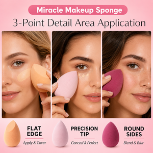 Lot de 8 éponges de maquillage populaires, texture douce et rebondissante, estompe les imperfections, utilisation humide ou sèche, ensemble d'éponges de maquillage exquises - Product Image 2