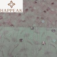 Tissu à paillettes de haute qualité HAPPEAK, 3 mm, petites paillettes, tissu en maille à broderie dense pour vêtements de boutique