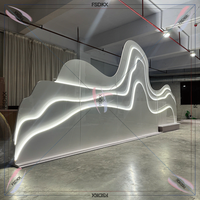 Toile de fond de scène de mariage 3D en PVC de haute qualité, économique et très vendue, toile de fond lumineuse moderne pour événements