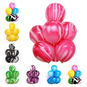 Factory Wedding Birthday Party Supplies Decoration Baby Shower Globos 10 inch Colorful Agate Marble Latex Balloons