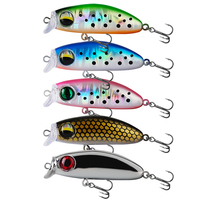 Lot de 5 leurres de pêche durs Mini Minnow de 4 cm et 2,5 g, 5 couleurs, leurres bioniques Mino, ensemble de leurres de pêche durs, vente en gros, ensemble de mini-leurres de pêche