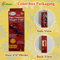 Tout nouveau bricolage Chenille tiges ensemble pour enfants Dragon chinois Loong artisanat faisant des jouets en pâte créative pour l'ornement du Festival chinois