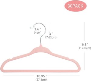 Paquete de 50 Perchas de Terciopelo para Bebés, Antideslizantes, Ahorran Espacio, Multifuncionales, para Ropa, Abrigos, Faldas y Trajes - Product Image 6