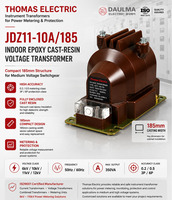 Transformateur de tension intérieur en résine époxy coulée JDZ11-10A/185 / UNZ10 10kV pour la configuration de projets et la sélection d'ingénierie
